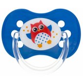 Simetrinis silikoninis čiulptukas 0–6 mėn. Owl Baby 22/ 568 atsitiktinė spalva, 1 vnt.