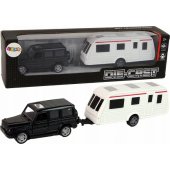 Jeep Black Caravan Vehicle Set su metalinėmis detalėmis