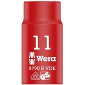 Wera Cyclops galvutės suktuvo antgalis 11x46 - 8790 B VDE, izoliuotas, su 3/ 8