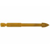 _7568902 Stiklo grąžtas su 4 pjovimo briaunomis, 1/ 4" HEX kotu, Ø6mm