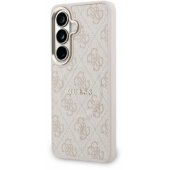 PU odos 4G Gold Frame magnetinis dėklas Galaxy S26 Plus, rožinis