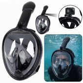 Full Face Snorkeling Diving Mask with Anti-Fog System Black L/ XL