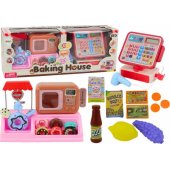 Set Donut Shop Confectionery Cash Register Microwave