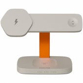 Wireless Charging Station Hexagon 310 3in1 LightGrey/ Orange