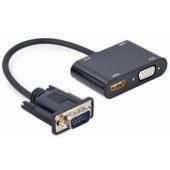 VGA HDMI adapteris 15 cm juodas