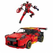 Robot Car 2in1 Construction Bricks GT3 Red 335 pcs.