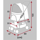 Trixie Wózek transporter psa kota do 15 kg, 4 koła, szary