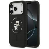 Silicone Karl&Choupette Ring MagSafe Case iPhone 17 Pro Max Black