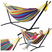 Garden Hammock with Frame for Two People, Colorful, 200x120