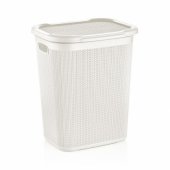 Laundry Basket 50L KNIT White 55x43x34cm