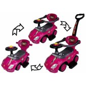 Toddlers Ride On Push Along with Parent Handle Mega Car 3in1 Pink