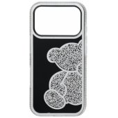 Teddy Bear Case iPhone 17 Pro Silver