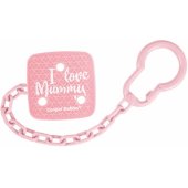 Čiulptuko laikiklis I LOVE MUMMY 2/ 434 rožinis