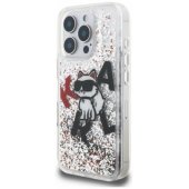Liquid Glitter Choupette Logo iPhone 16 Pro Max Transparent