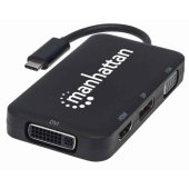 Manhattan AV USB-C 3.1 multiport adapter -> HDMI/ DP/ VGA/ DVI