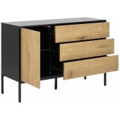 [###1034###] SEAFORD 120x40xH82cm Ąžuolas/ Juoda