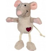 Trixie pliušinė pelė, 11 cm, smėlio spalvos