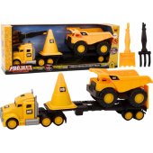 Set of Construction Machinery Truck Dump Truck Movable Yellow