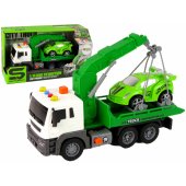 Automobilių transporteris, pagalbos kelyje evakuatorius 1:16, žalias, garsai ir šviesos