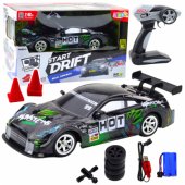 Drift Car RC Black Green 30km/ h 1:16