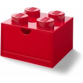 Desk Drawer 4 Storage Box Red