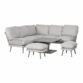 Garden furniture set MARENDA 4-parts, grey/ beige