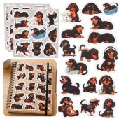 Set of Dachshund Stickers for Decorating Various Motifs 54 pcs.