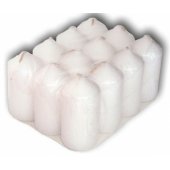 Baltos žvakės Ø4x8.5cm, 12 vnt.