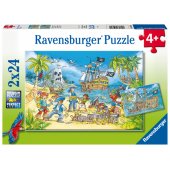 _6821023 Ravensburger dėlionė 2x24 vnt. Piratai