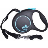 Flexi automatic leash Black Design S tape 5 m color black.