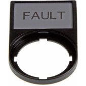Eaton FAULT aprašymo plokštelė, 50 x 30 mm, juoda, stačiakampė M22S-ST-GB