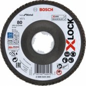 Bosch X-LOCK dantyta fiksavimo poveržlė X571 Best for Metal, 125mm, šlifavimas