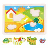 HAPE Sunny Valley dėlionė 3 in 1, E1601A