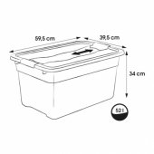 Basket Cornelia Clear 60x40x34cm 52L