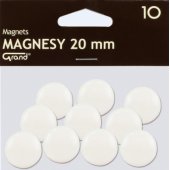 Grand magnetas 20mm baltas 10vnt. GRAND - 189193