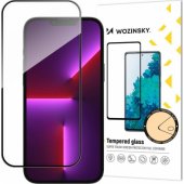 Visiškai klijuojamas grūdintas stiklas iPhone 15 Pro, juodas