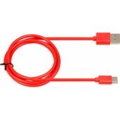 USB-A į USB-C 1m raudonas
