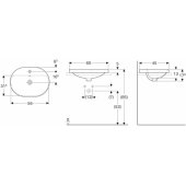 VariForm Oval 600x450 mm White