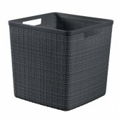 Basket Jute Dark Grey 17L 28x28x27cm