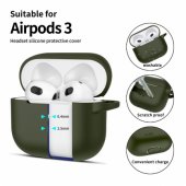 Silicone Hook AirPods 3 cover green
