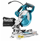 Makita akumuliatorinis skersavimo pjūklas DLS600Z, 18 voltų, Kapp ir miter (mėlynas / sidabrinis)