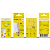 LED Диммируемая филаментная лампа E27, A60, 8W, 1040lm, 3000K