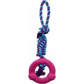 Trixie žiedas su virvele "Denta Fun", 12 cm/ 41 cm