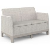 Scandi Form 2 Seater Sofa Pebble Gray / Light Beige