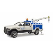 RAM 2500 service truck with crane and rotating beacon, model ve