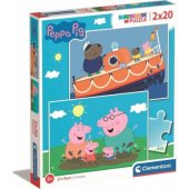 Clementoni CLE puzzle 2x20 SuperColor Peppa Pig 24797
