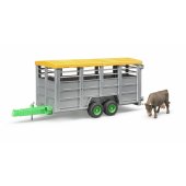 Cattle transport trailer with cow