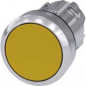 Siemens 22 mm geltonas metalinis savaime grįžtantis mygtukas, IP69k S