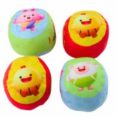 Set of Soft Balls for Toddlers Colorful Fruits 4pcs