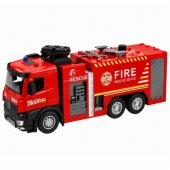 Gaisrinis automobilis su vandens funkcija, metaline kabina, šviesomis ir garsais 1:12